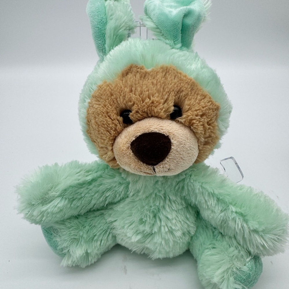 Aurora 2018 12 Inch Brown Bear Mint Bunny Suit Plush Stuffed Teddy Bear NWT